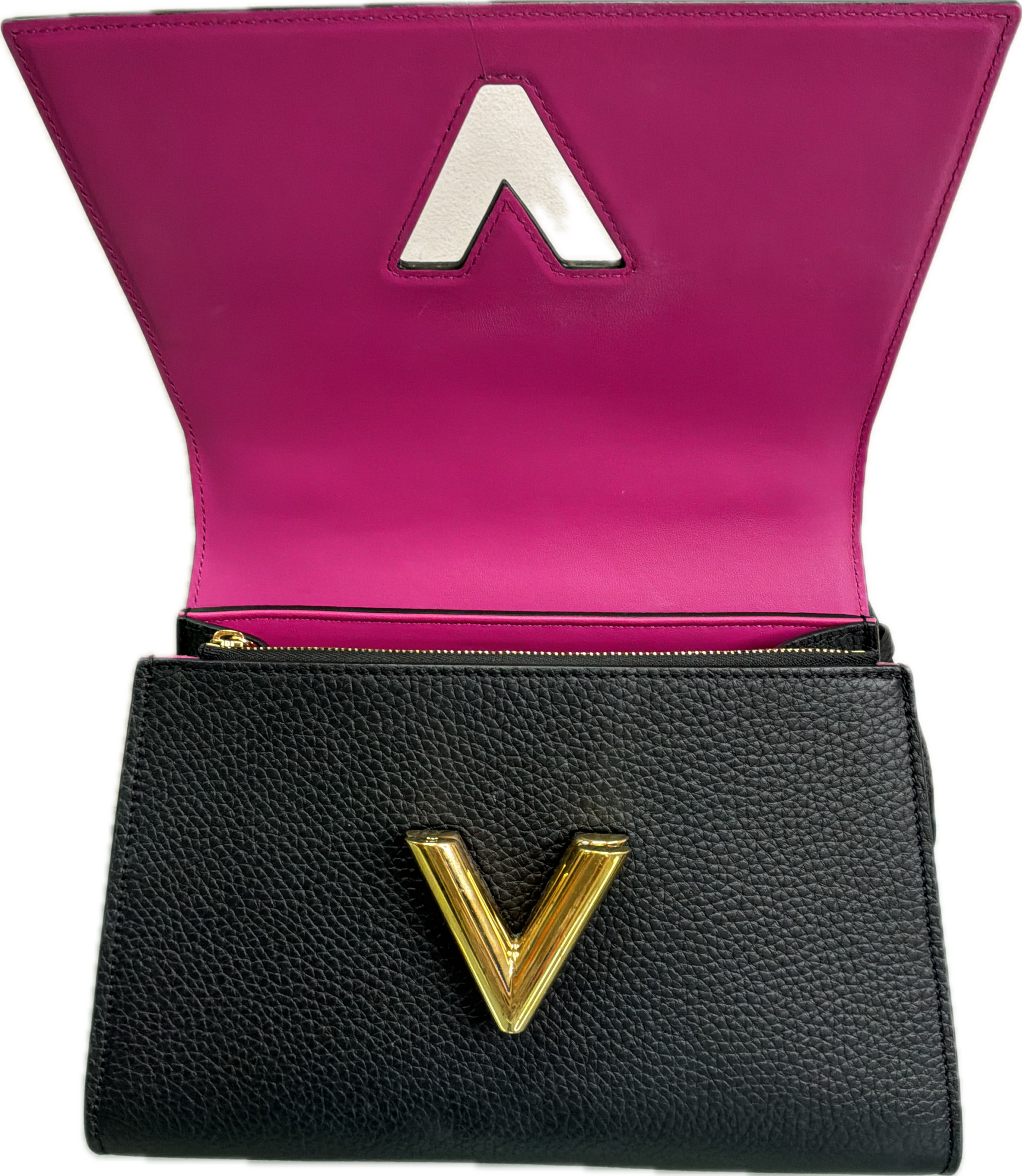 Louis Vuitton Twist MM Black Leather Top Handle Crossbody Bag - Image 4