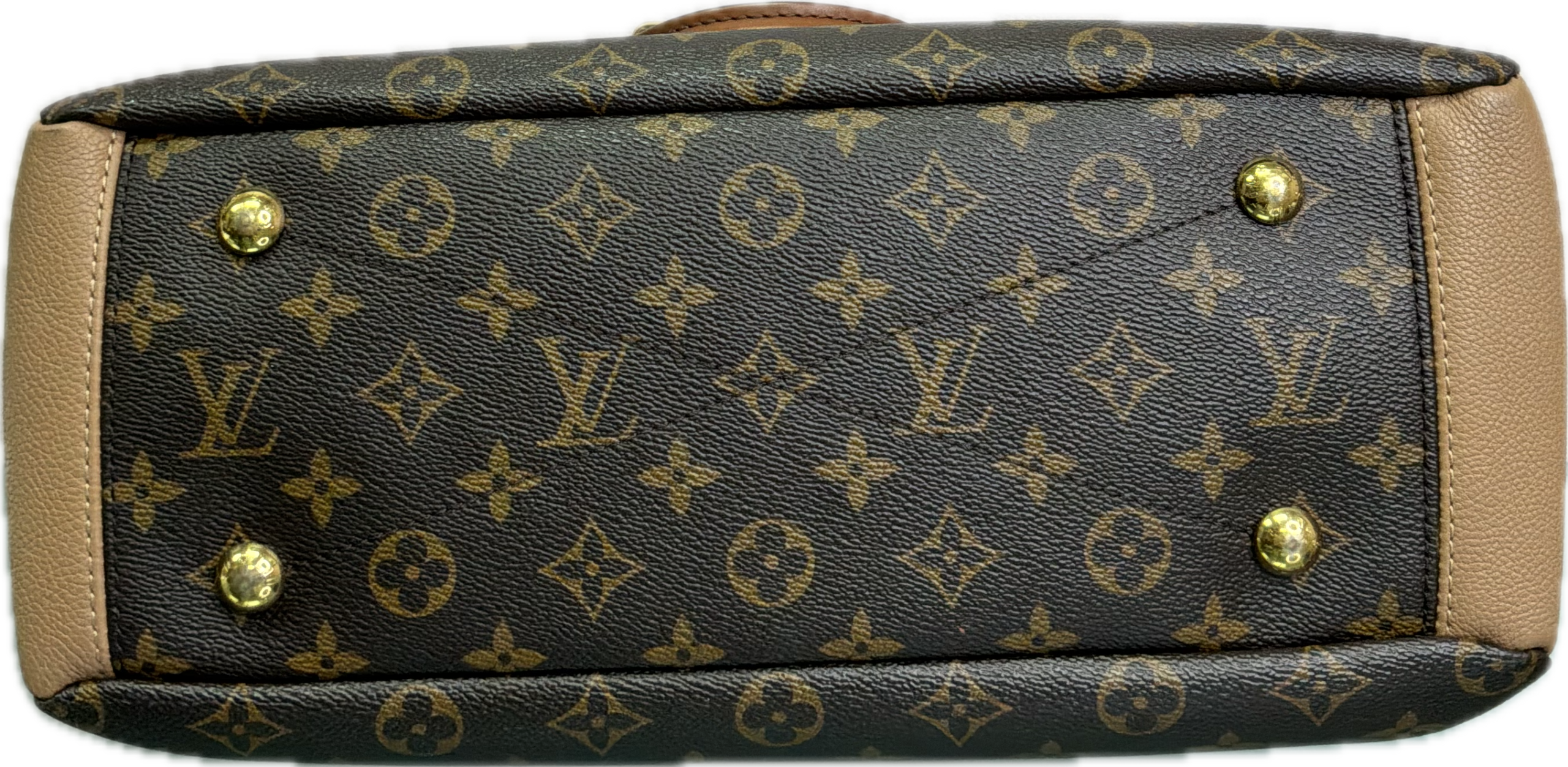 Louis Vuitton Pallas Shopper Tote Monogram Canvas with Caramel Leather Trim - Image 6
