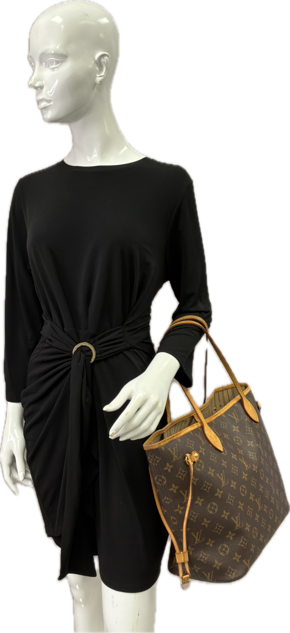 Louis Vuitton Neverfull MM Monogram Canvas Tote Bag - Image 5